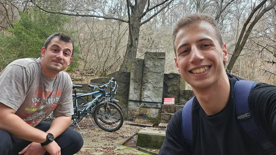 Us with bikes on top
