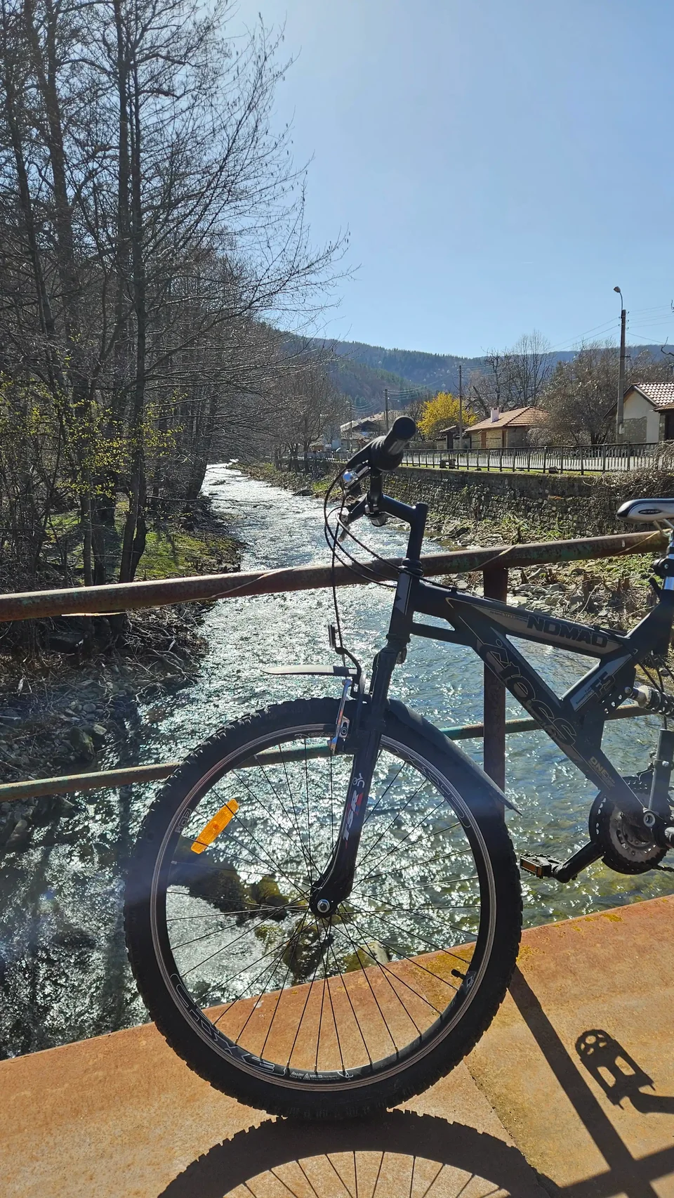 Bike next to river