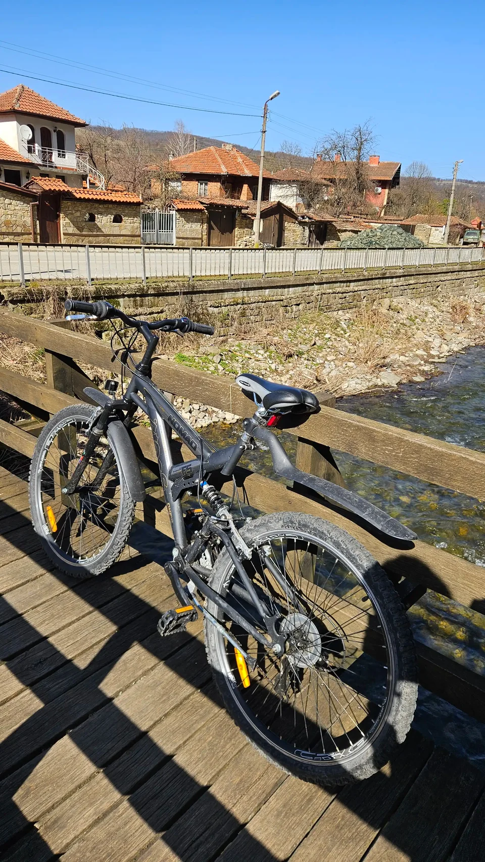 Bike next to river